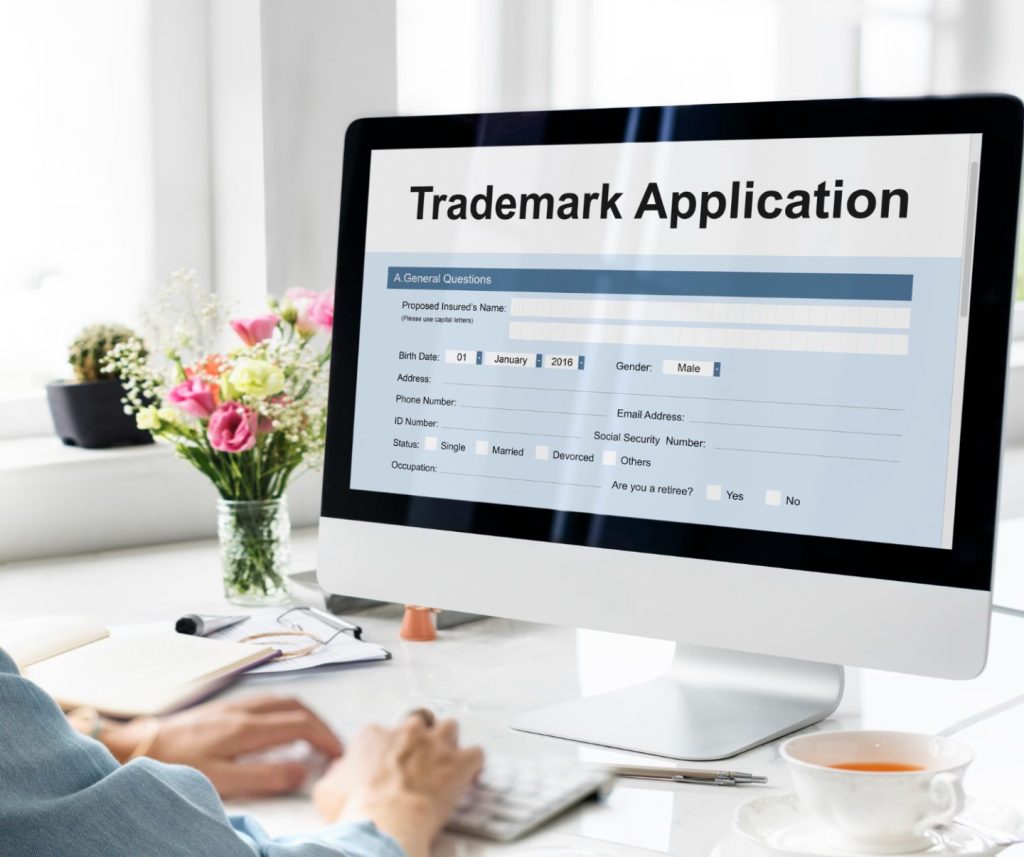 Trademark Application Document Form Concept